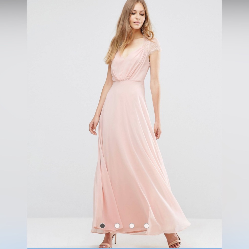 ASOS Pale Pink/Blush Kate Lace Maxi‎ Dress